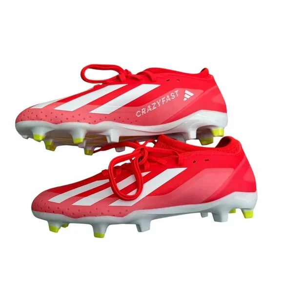 Adidas X Crazyfast League FG Soccer Cleats Red White Men 7 Women 8 Width D NWOB - Picture 4 of 12
